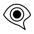 eye in speech bubble